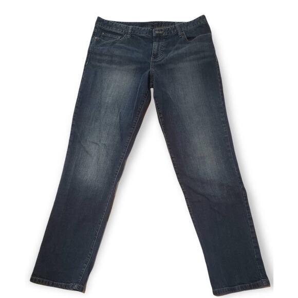 Calvin Klein Denim Jeweled Boyfriend Jeans - Size 32/14 - Picture 1 of 6